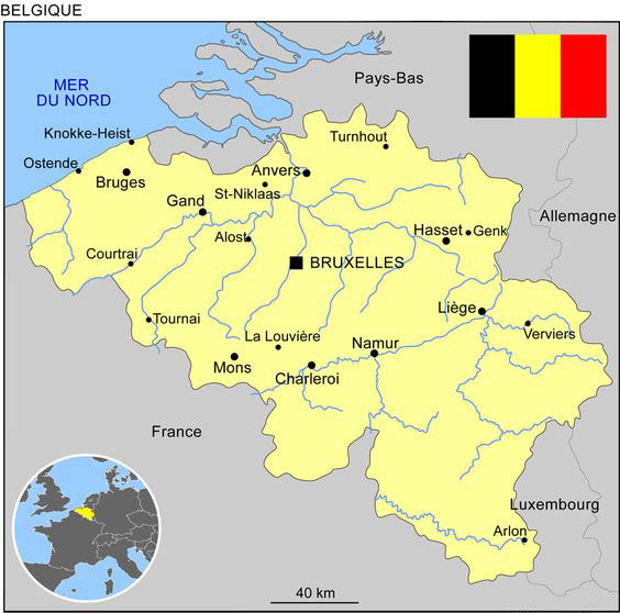 Carte de Belgique