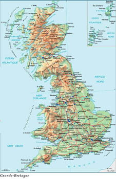 Carte de Grande-Bretagne