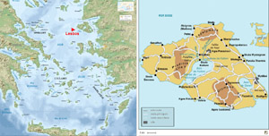 Lesbos : situation gographique