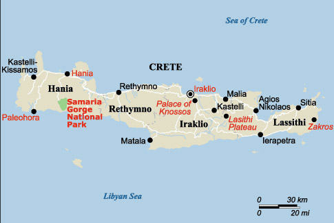 Carte de Crète